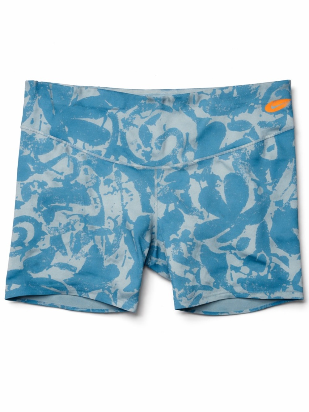 Nike Dri-Fit Biker Shorts 2X Blue Printed High Rise 7.5” Inseam Pocket